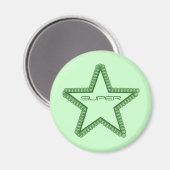 Aimant Grunge Superstar Magnet, vert forêt (Recto/Verso)