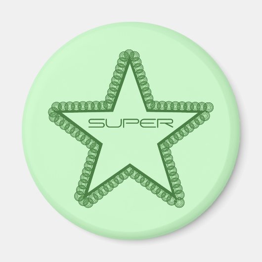 Aimant Grunge Superstar Magnet, vert forêt (Devant)