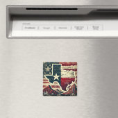 Aimant Grunge Texas en détresse (In Situ (Lave-vaisselle))
