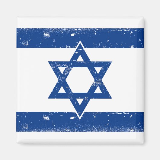 Aimant Grungge du drapeau israélien (Devant)
