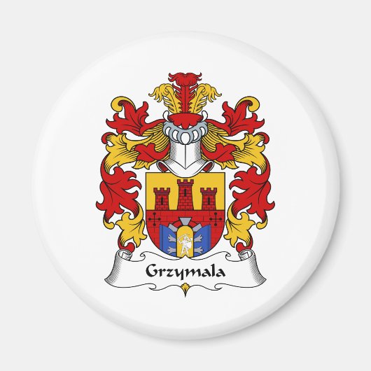 Aimant Grzymala Family Crest (Devant)