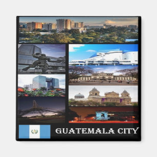 Aimant GT - Guatemala City - Collage Mosaïque