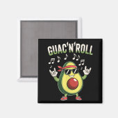 Aimant Guac'n'roll rock à l'avocat (Recto/Verso)