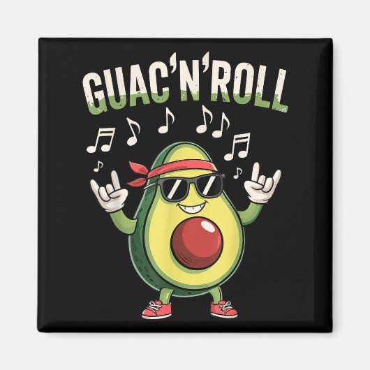 Aimant Guac'n'roll rock à l'avocat (Devant)