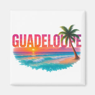 Aimant Guadeloupe Coucher de Soleil Tropical