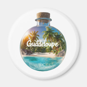 Aimant Guadeloupe en Bouteille Guadeloupe Magnet