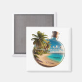 Aimant Guadeloupe – Évasion tropicale, plage parad (Recto/Verso)