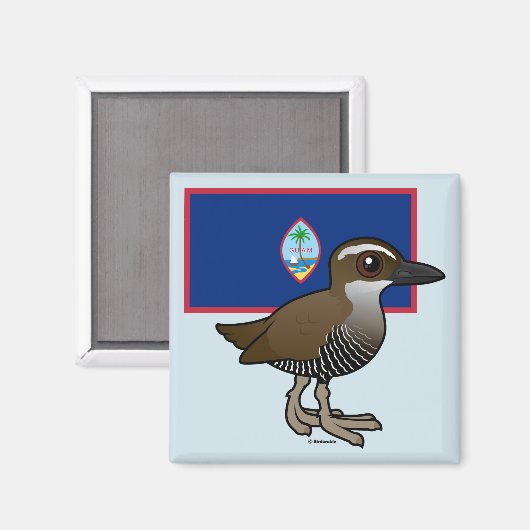 Aimant Guam Rail avec drapeau (Recto/Verso)