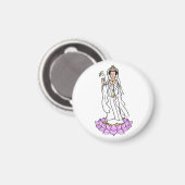 Aimant Guan Yin Bodhisattva sur Lotus (Recto/Verso)