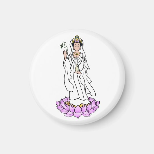 Aimant Guan Yin Bodhisattva sur Lotus (Devant)
