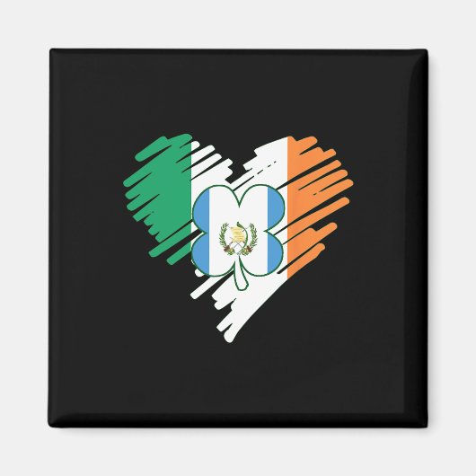 Aimant Guatemala Fier Guate Drapeau St. Patricks Day Trèf (Devant)