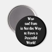 Aimant Guerre et haine contre paix (Recto/Verso)