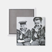 Aimant Guerre Mondiale HMS Warmalgré les marins Hot Cross (Recto/Verso)