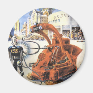 Aimant Guerre vintage des Aliens urbains futuristes de sc