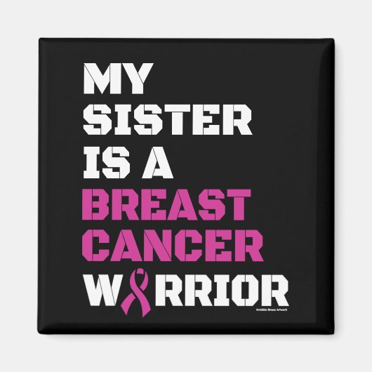 Aimant Guerrier/Bloc/Soeur...Cancer du sein (Devant)