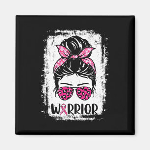 Aimant Guerrier Conscience du cancer du sein Rubans roses