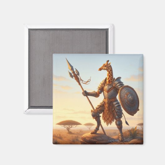 Aimant Guerrier de girafe (Recto/Verso)