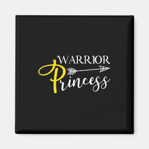 Aimant Guerrier Princesse Infantile Cancer Sensibilisatio