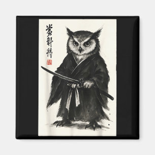 Aimant Guerrier samouraï drôle de style d'anime manga jap