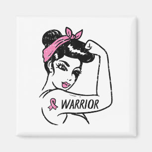 Aimant Guerrière du cancer du sein Rosie Riveter Femmes r