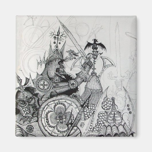 Aimant GUERRIERS GOTHIQUES, Chevaliers barbares, Imaginai (Devant)