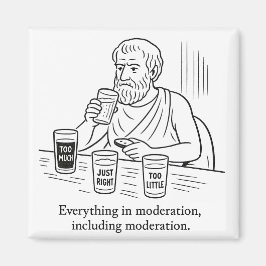 Aimant Guide d'Aristote pour la modération (Devant)