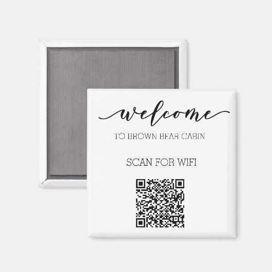 Aimant Guide STR QR Code Information Location WIFI (Recto/Verso)