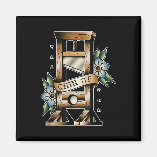 Aimant Guillotine Tatouage traditionnel Flash Chin vers l (Devant)