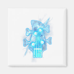 Aimant Guitar Lover Head of A Bass Guitar Player