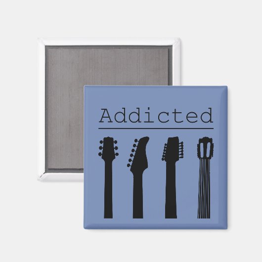 Aimant Guitare accro (Recto/Verso)