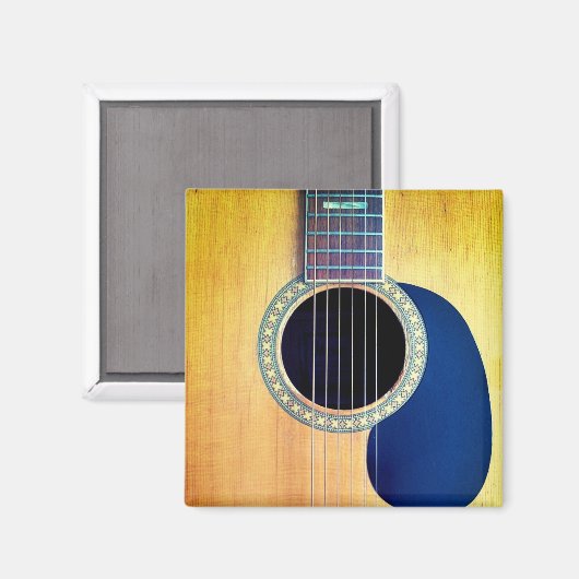 Aimant Guitare acoustique 6 cordes Dreadnought Design d'a (Recto/Verso)