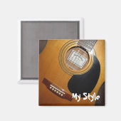 Aimant Guitare acoustique - Mon style (Recto/Verso)
