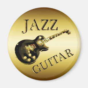 AIMANT GUITARE DE JAZZ D'OR