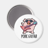 Aimant Guitare de porc Funny Rock Guitare Pig Pun (Recto/Verso)
