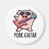 Aimant Guitare de porc Funny Rock Guitare Pig Pun (Devant)