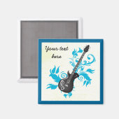 Aimant Guitare électrique sur produit personnalisé feuill (Recto/Verso)