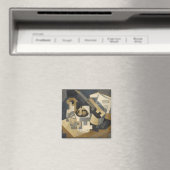 Aimant Guitare et bol de fruits sur une table, 1918 (In Situ (Lave-vaisselle))