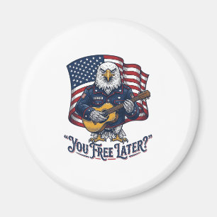 Aimant Guitare Vintage Eagle Patriotique
