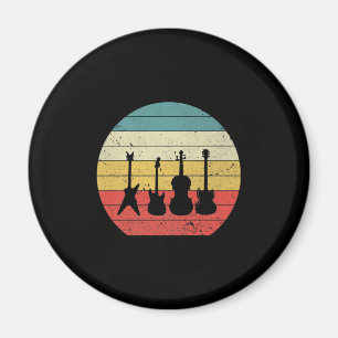 Aimant Guitare Vintage Retro Sunset Guitare Musique Cadea