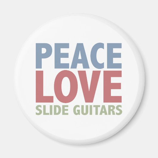 Aimant Guitares Slide Peace Love (Devant)