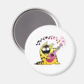 Aimant Guitariste Crazy Cat (Recto/Verso)