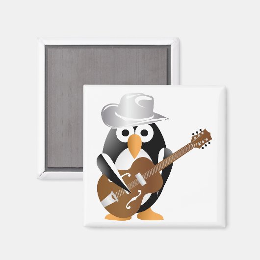 Aimant Guitariste pingouin (Recto/Verso)
