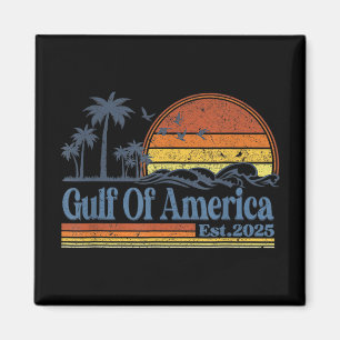 Aimant Gulf Of Us America Est 2025 Retro Vintage Beach 1