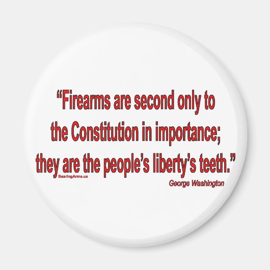 Aimant Gun Rights - Geo. Washington (Devant)