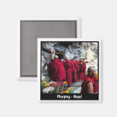 Aimant Guru Rinpoché, Grotte du harping, Moines - Népal (Recto/Verso)