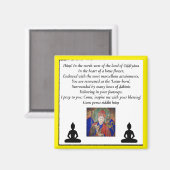 Aimant Guru Rinpoché & Prière Sept Lignes /Padmasambhava (Recto/Verso)