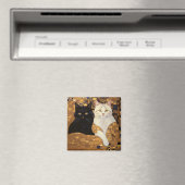 Aimant Gustav Klimt A Inspiré Deux Chats En Lit (In Situ (Lave-vaisselle))