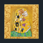 Aimant Gustav Klimt Cat<br><div class="desc">This is a spoof Gustav Klimt's painting known as "The Kiss." My version fecats. This image is available on other products in my Zazzle store.</div>