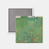 Aimant Gustav Klimt - Champ de coquelicots (Recto/Verso)