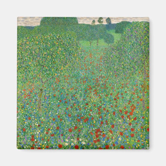 Aimant Gustav Klimt - Champ de coquelicots (Devant)